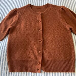 Frame Denim Rust Button-Up Cardigan